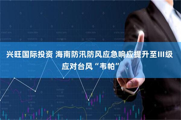 兴旺国际投资 海南防汛防风应急响应提升至Ⅲ级 应对台风“韦帕”