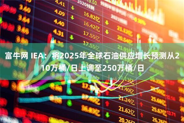 富牛网 IEA：将2025年全球石油供应增长预测从210万桶/日上调至250万桶/日