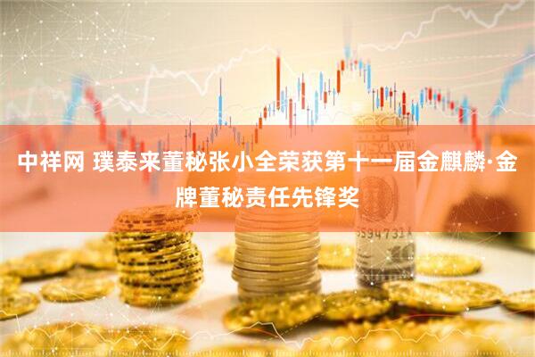 中祥网 璞泰来董秘张小全荣获第十一届金麒麟·金牌董秘责任先锋奖