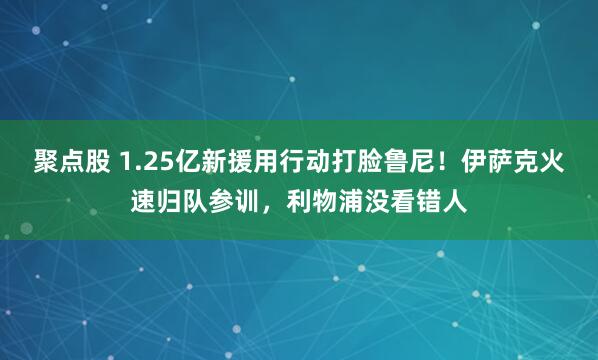 聚点股 1.25亿新援用行动打脸鲁尼！伊萨克火速归队参训，利物浦没看错人