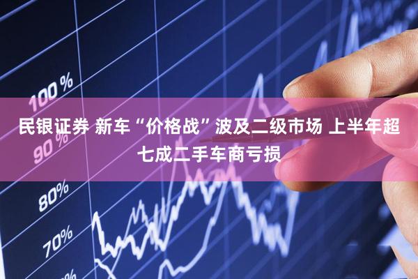 民银证券 新车“价格战”波及二级市场 上半年超七成二手车商亏损